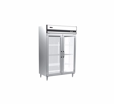 Vertical glass door refrigerator