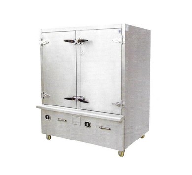 Electromagnetic double door steam cabinet